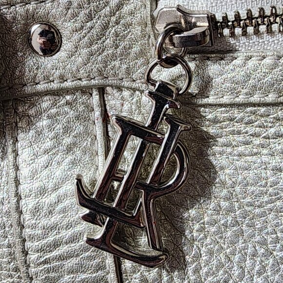 Lauren Ralph Lauren Pearl Shimmer Leather Hobo Shoulder Bag - Picture 7 of 16